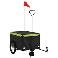 Fietstrailer 30 kg ijzer zwart en groen