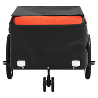 Fietstrailer 45 kg ijzer zwart en oranje