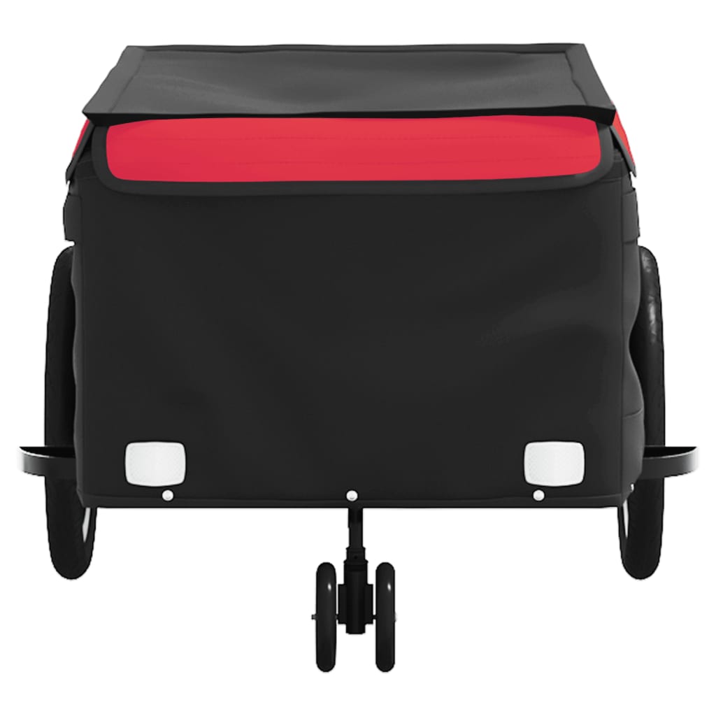 Fietstrailer 45 kg ijzer zwart en rood