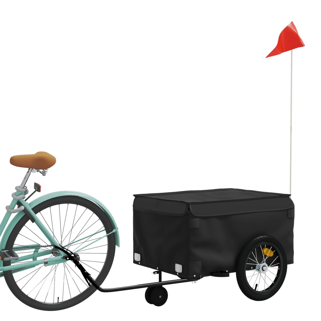 Fietstrailer 45 kg ijzer zwart