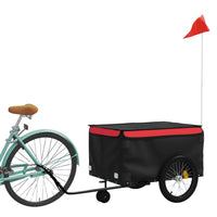 Fietstrailer 45 kg ijzer zwart en rood