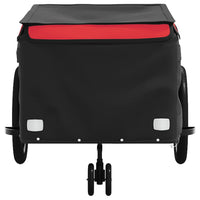 Fietstrailer 45 kg ijzer zwart en rood