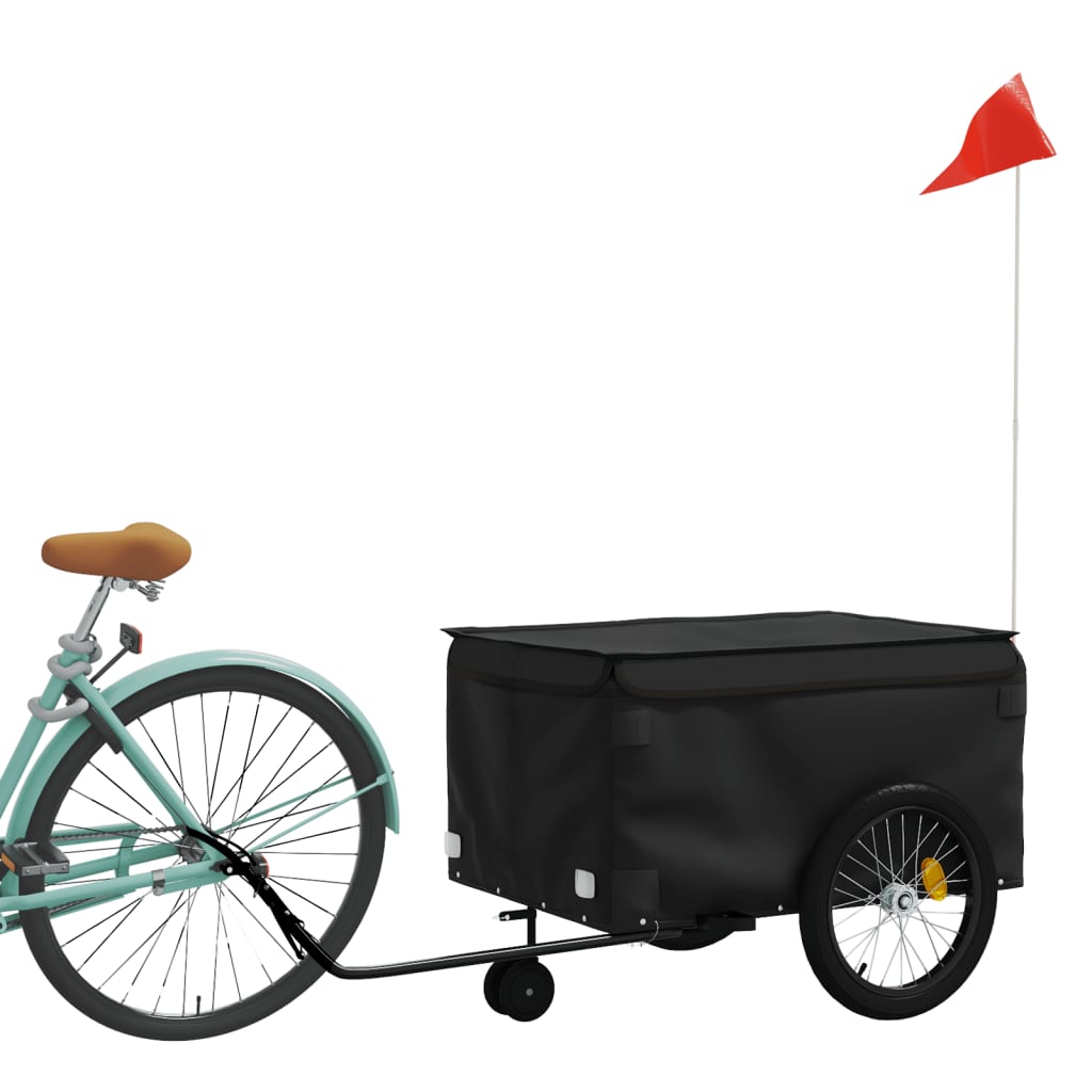 Fietstrailer 45 kg ijzer zwart