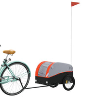 Fietstrailer 30 kg ijzer zwart en oranje