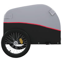 Fietstrailer 30 kg ijzer zwart en rood