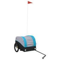 Fietstrailer 30 kg ijzer zwart en blauw