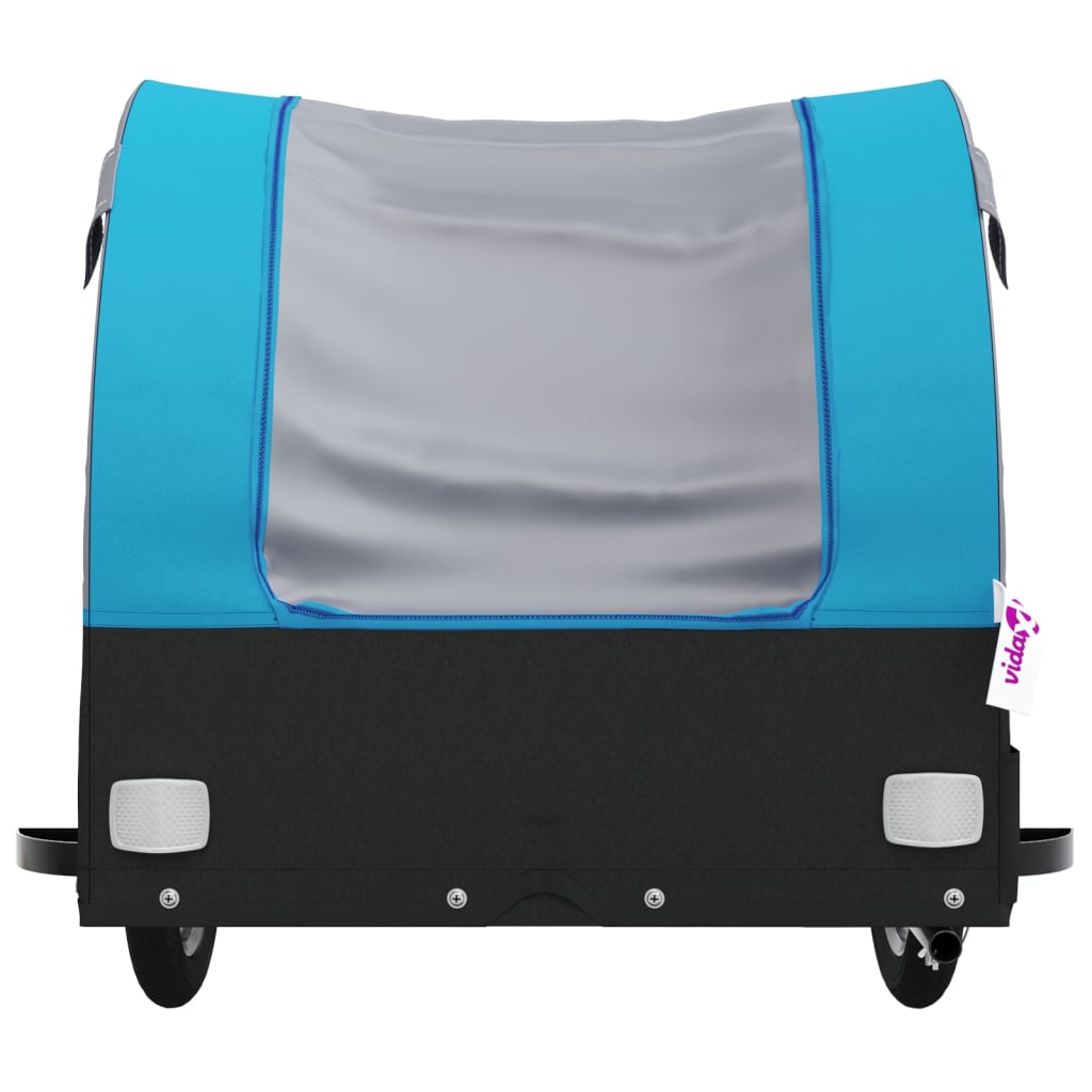 Fietstrailer 30 kg ijzer zwart en blauw