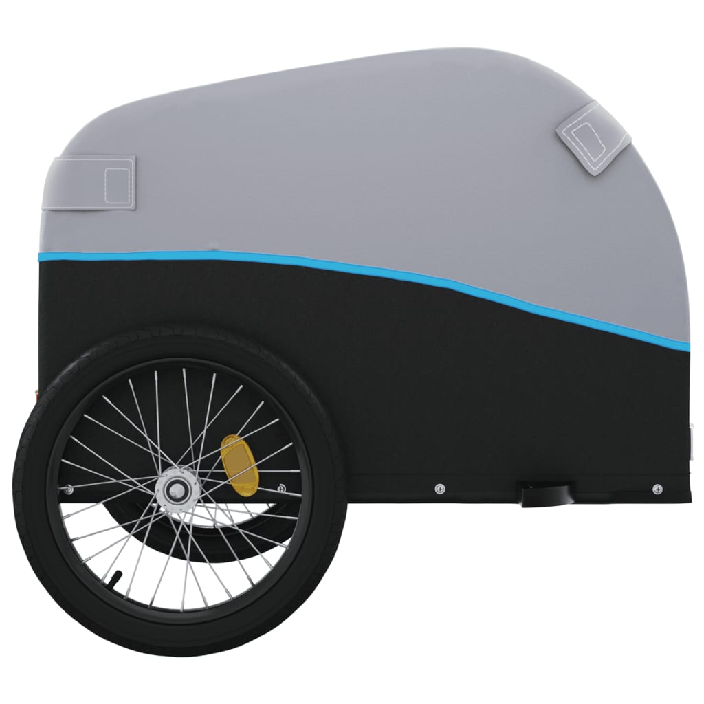 Fietstrailer 30 kg ijzer zwart en blauw