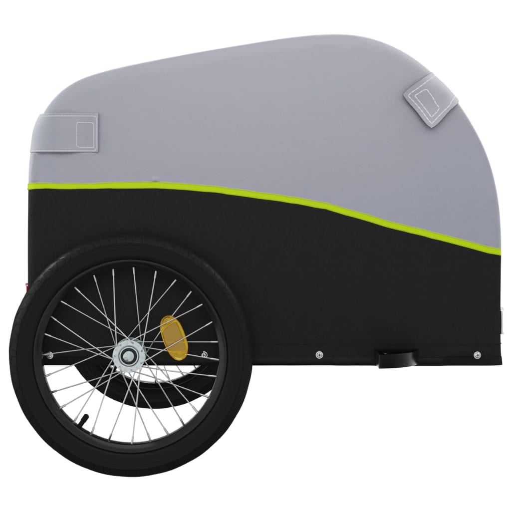 Fietstrailer 30 kg ijzer zwart en groen