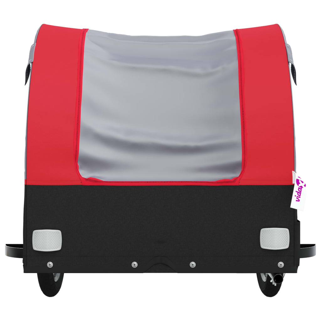 Fietstrailer 45 kg ijzer zwart en rood