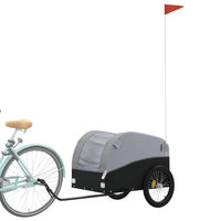 Fietstrailer 45 kg ijzer zwart en grijs