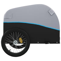 Fietstrailer 45 kg ijzer zwart en blauw