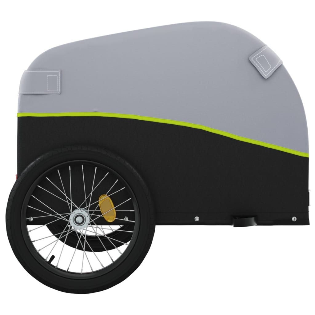 Fietstrailer 45 kg ijzer zwart en groen