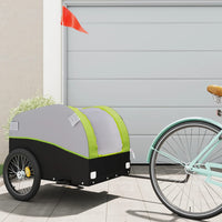 Fietstrailer 45 kg ijzer zwart en groen