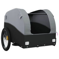 Fietstrailer 45 kg ijzer zwart en grijs