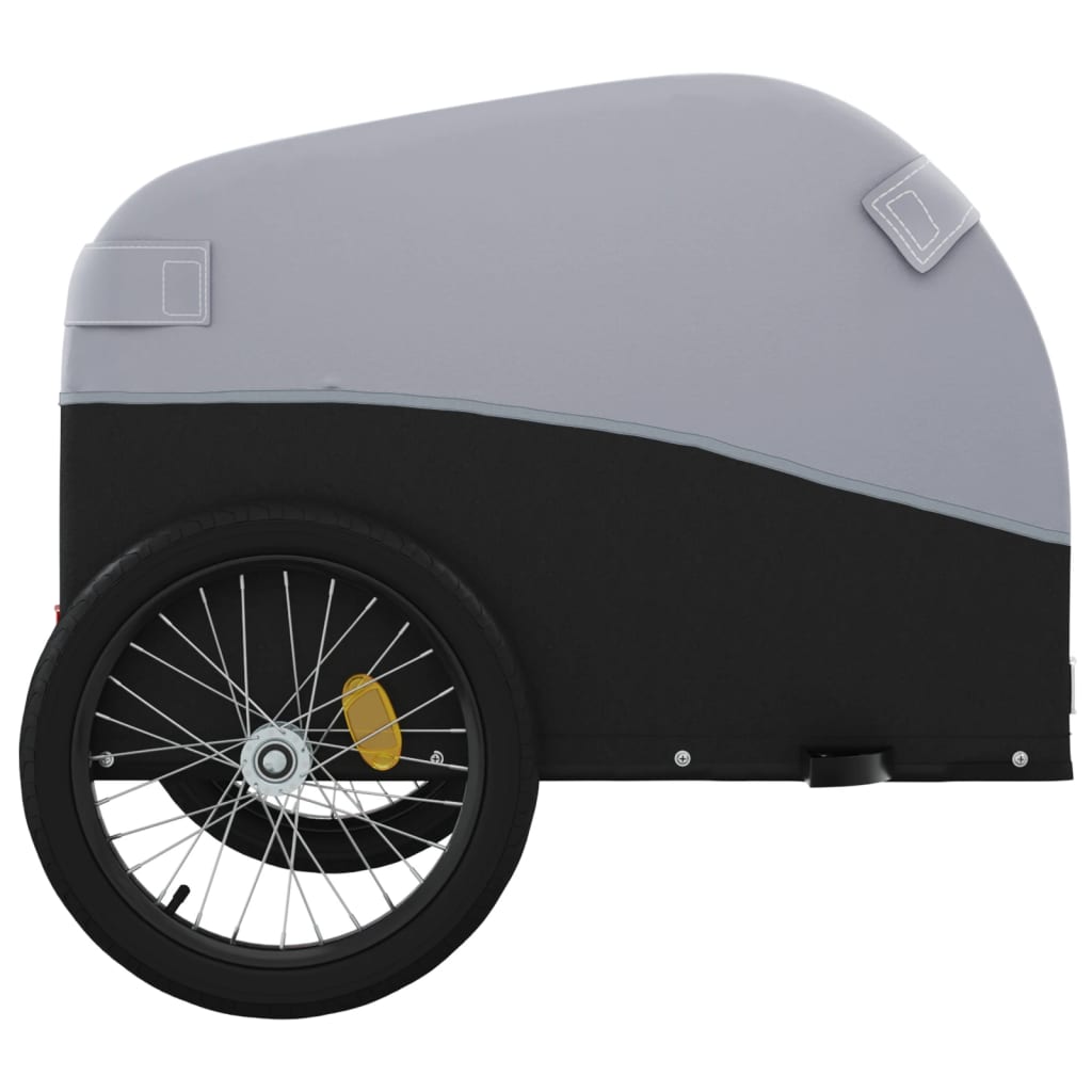 Fietstrailer 45 kg ijzer zwart en grijs