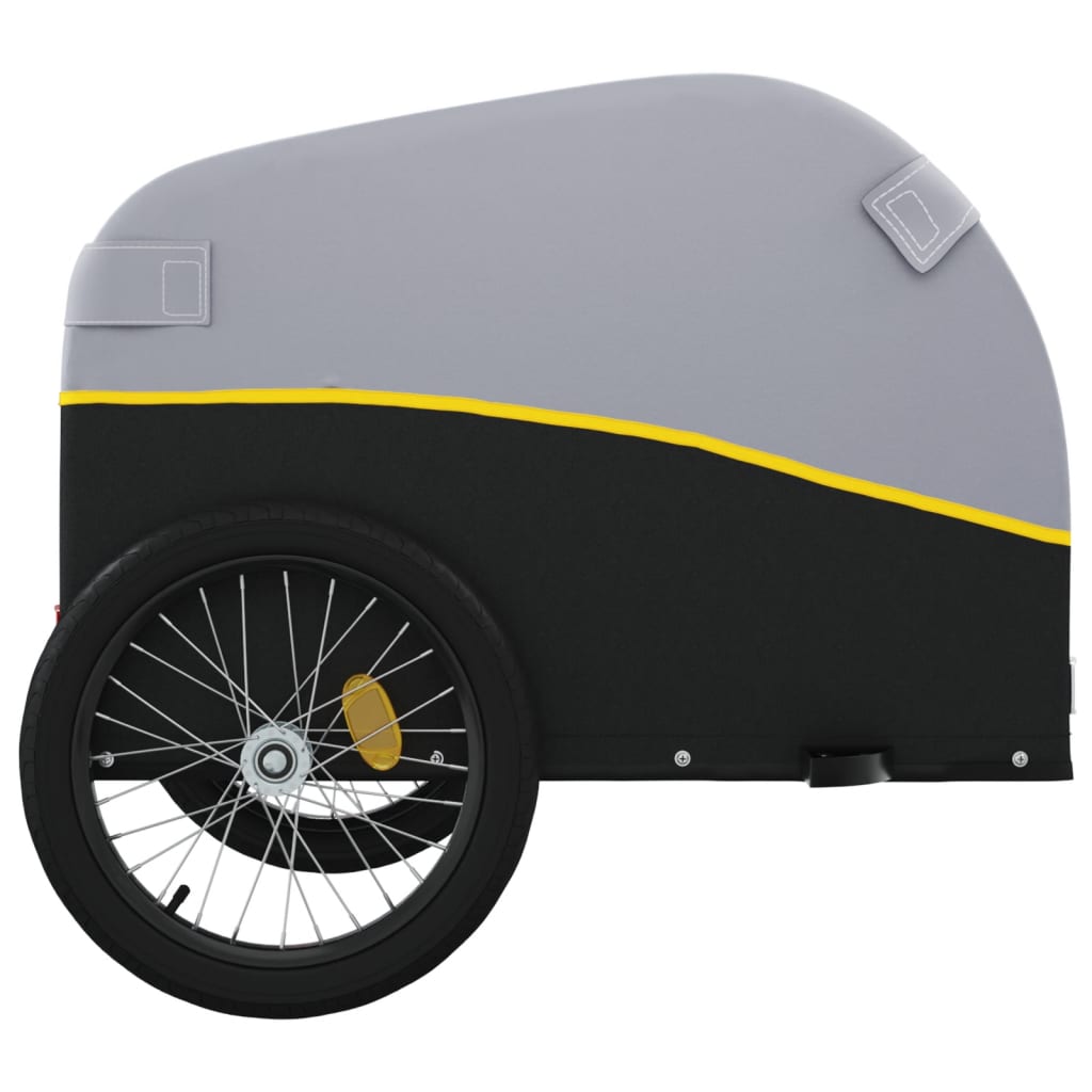 Fietstrailer 45 kg ijzer zwart en geel