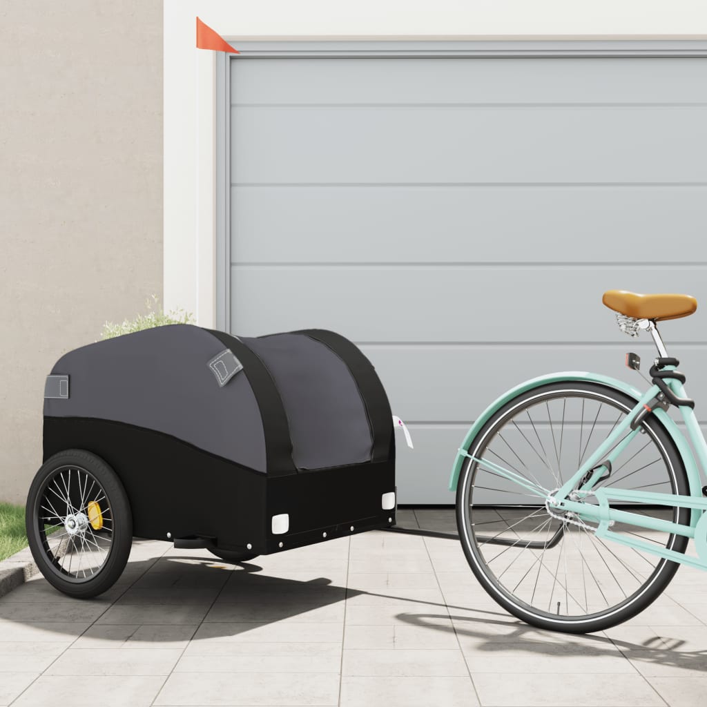 Fietstrailer 45 kg ijzer zwart