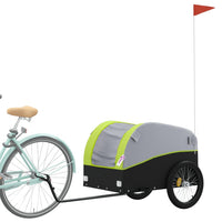 Fietstrailer 45 kg ijzer zwart en groen