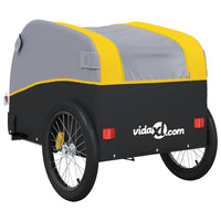 Fietstrailer 30 kg ijzer zwart en geel