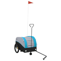 Fietstrailer 30 kg ijzer zwart en blauw