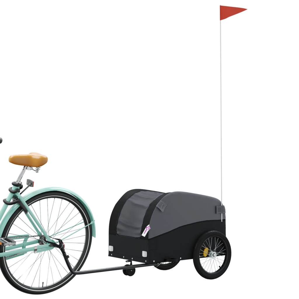 Fietstrailer 30 kg ijzer zwart