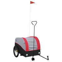 Fietstrailer 45 kg ijzer zwart en rood