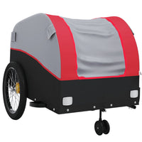 Fietstrailer 45 kg ijzer zwart en rood