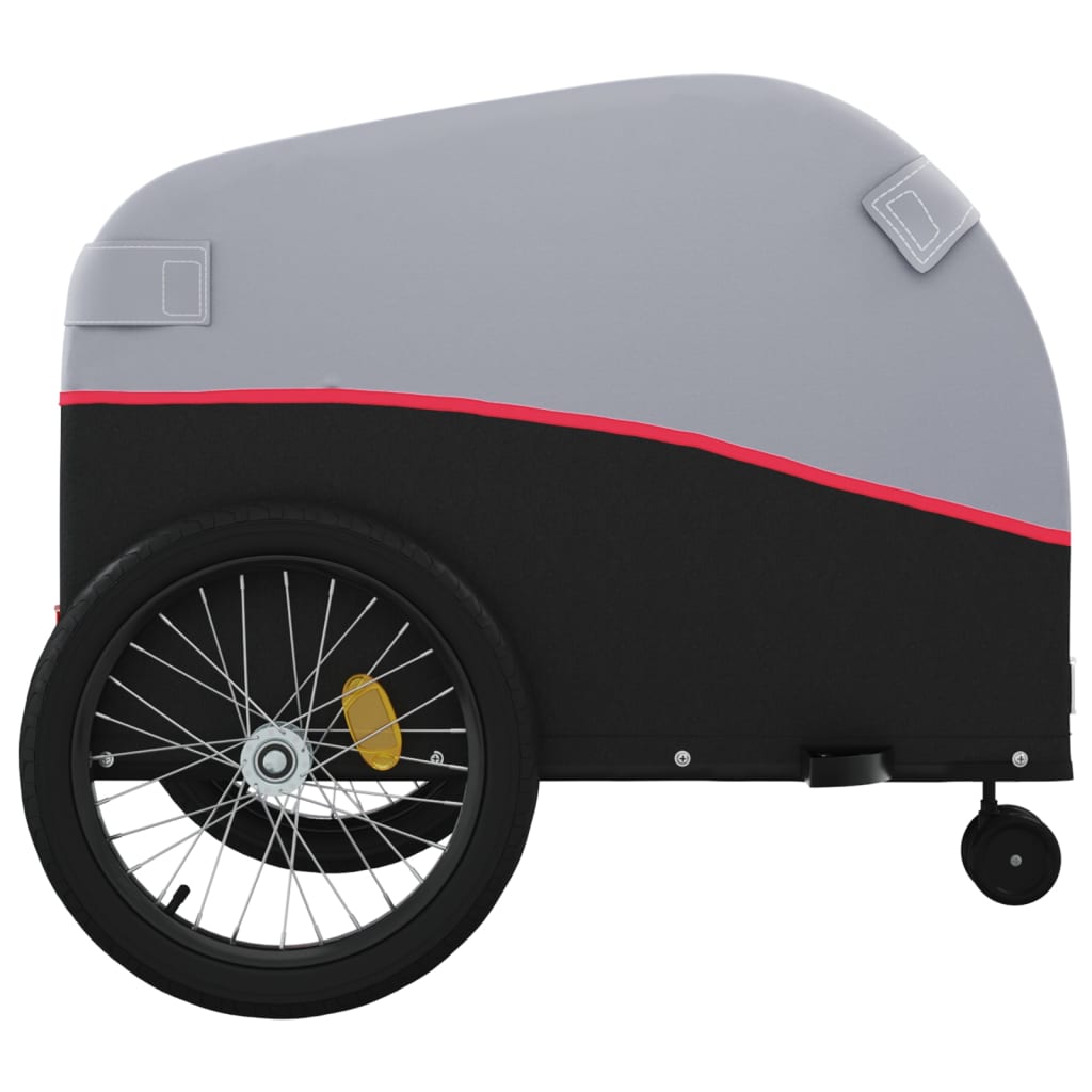 Fietstrailer 45 kg ijzer zwart en rood