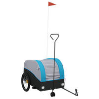 Fietstrailer 45 kg ijzer zwart en blauw