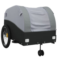 Fietstrailer 45 kg ijzer zwart en grijs