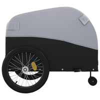 Fietstrailer 45 kg ijzer zwart en grijs