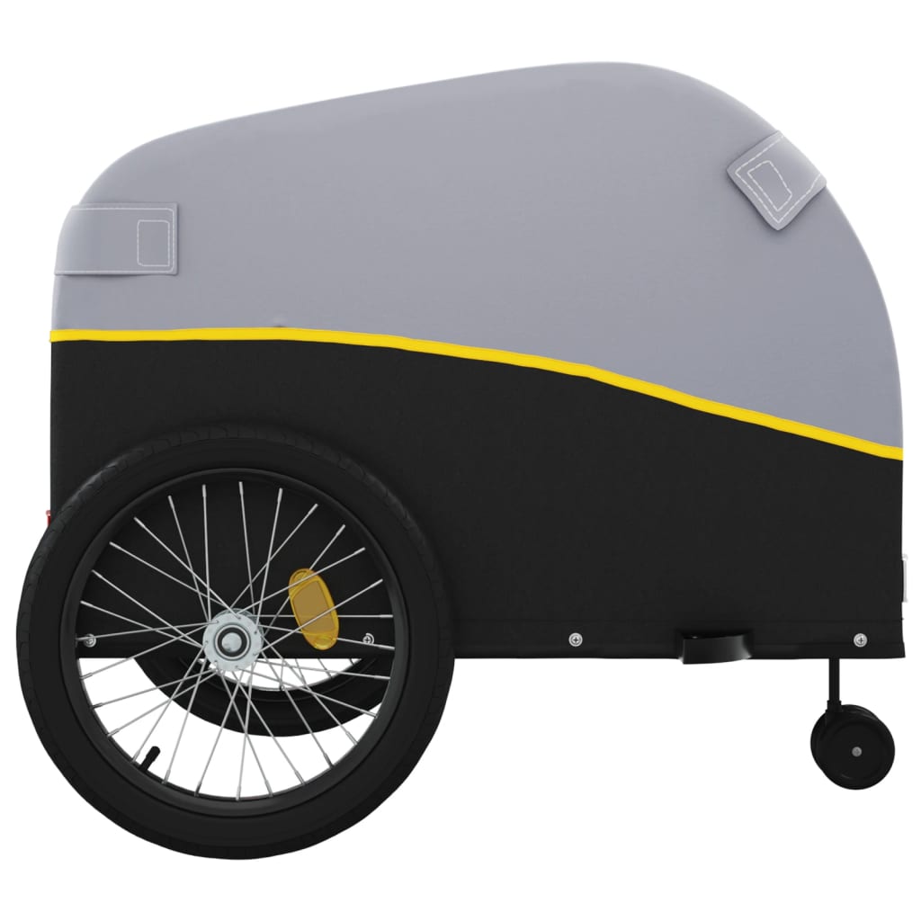 Fietstrailer 45 kg ijzer zwart en geel