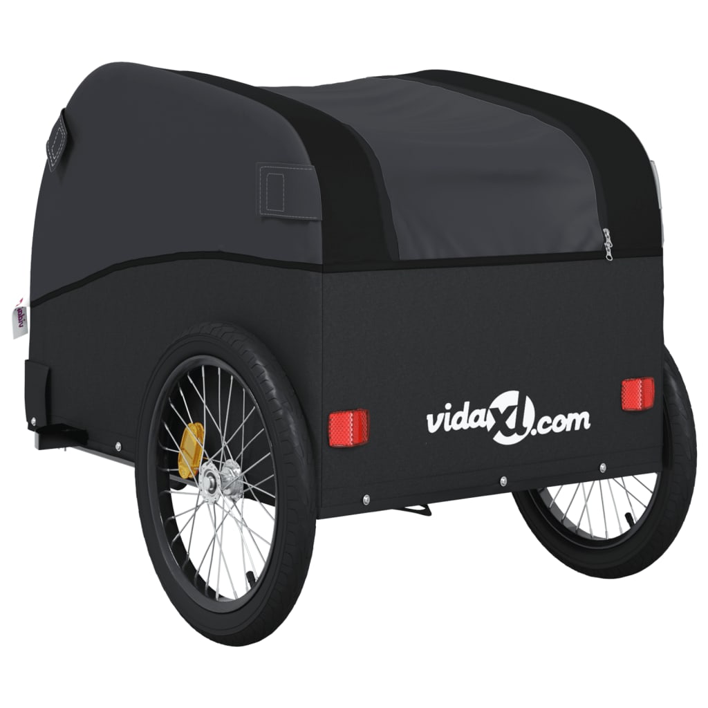 Fietstrailer 45 kg ijzer zwart