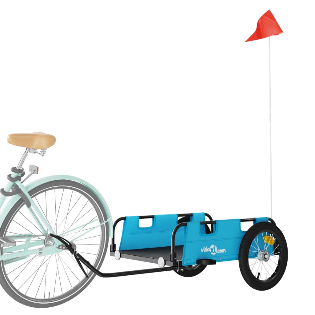 Fietstrailer oxford stof en ijzer blauw