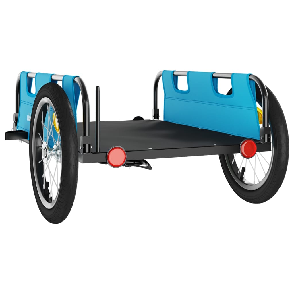 Fietstrailer oxford stof en ijzer blauw