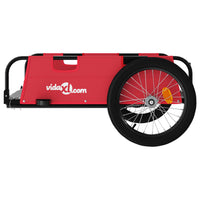 Fietstrailer oxford stof en ijzer rood