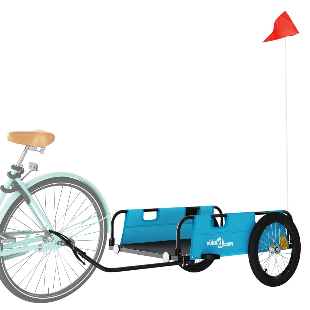 Fietstrailer oxford stof en ijzer blauw