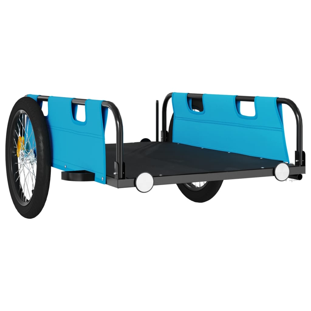 Fietstrailer oxford stof en ijzer blauw