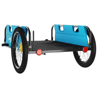 Fietstrailer oxford stof en ijzer blauw