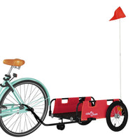 Fietstrailer oxford stof en ijzer rood