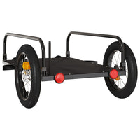 Fietstrailer 122x53x31 cm ijzer zwart