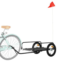 Fietstrailer 126x63x34 cm ijzer zwart