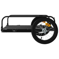 Fietstrailer 126x63x34 cm ijzer zwart