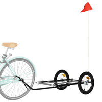 Fietstrailer 126x63x34 cm ijzer zwart