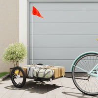 Fietstrailer 126x63x34 cm ijzer zwart