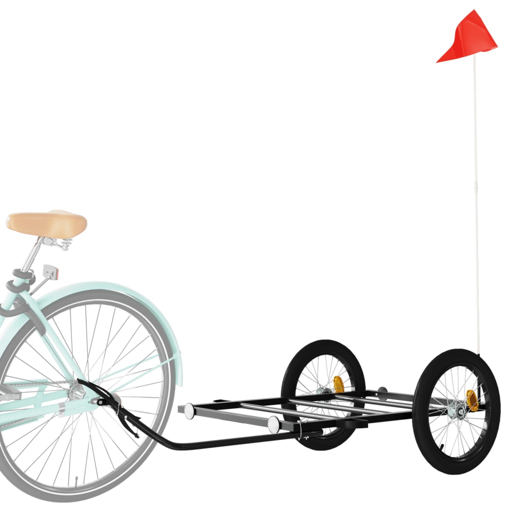 Fietstrailer 135x68x37 cm ijzer zwart