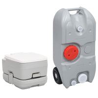 Campingtoilet en watertankset draagbaar