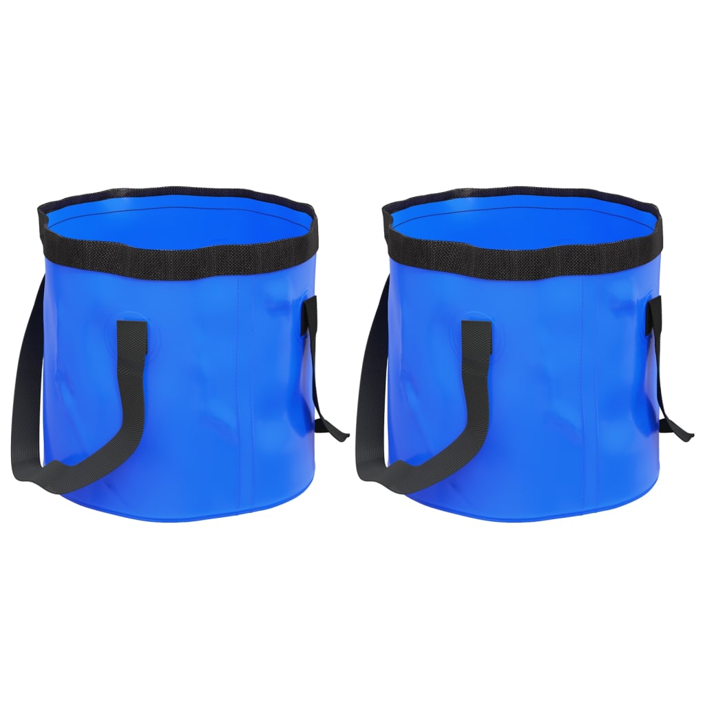 Emmers 2 st inklapbaar 30 L PVC blauw