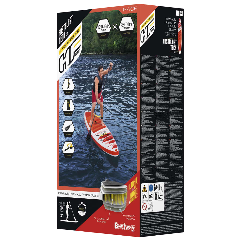 Bestway Hydro-Force SUP Fastblast Tech set opblaasbaar 381x76x15 cm